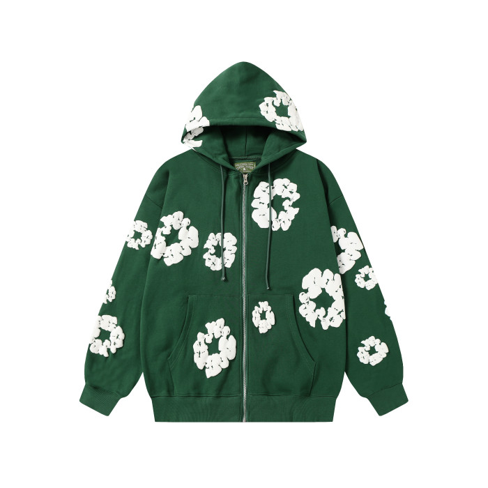 Denim Tears Cotton Wreath Zip Hoodie