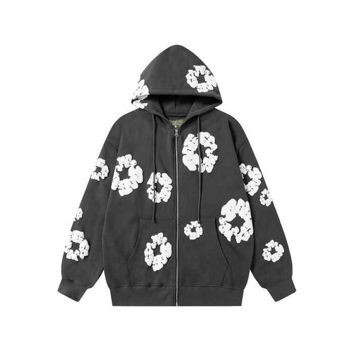 Denim Tears Cotton Wreath Zip Hoodie
