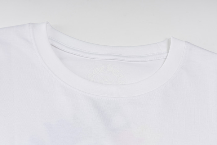 Ch*0me He**ts Multi Color Cross Cemetery L/S T-Shirt (White）