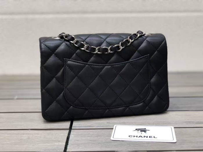 Ch**el Lambskin Quilted Mini Rectangular Flap